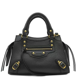 Balenciaga Bag Neo City Leather Black Matte Handbag Shoulder